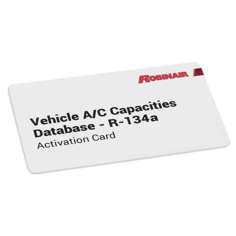 Robinair 34001 R-134a refrigerant capacity database