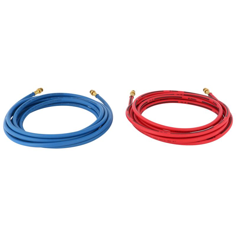 70130 18 ft R134A Red and Blue Hose Set rear photo