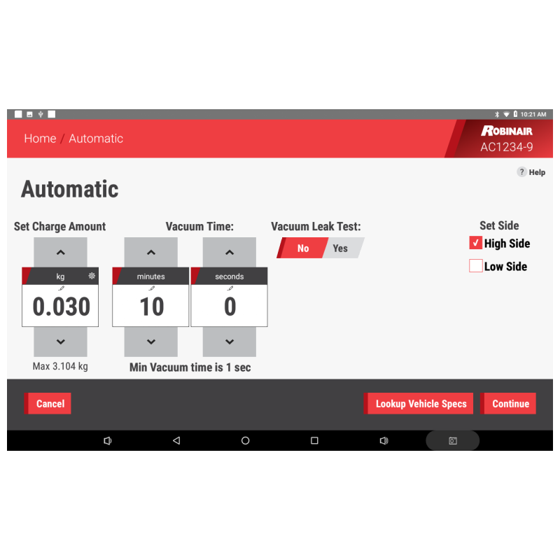 AC1234-9 Connected AC machine automatic function screen selection