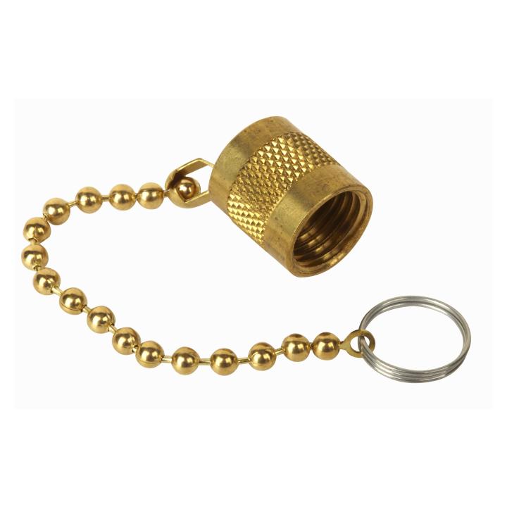 Robinair 1/4 Brass Cap W Chain 10 Off Them 